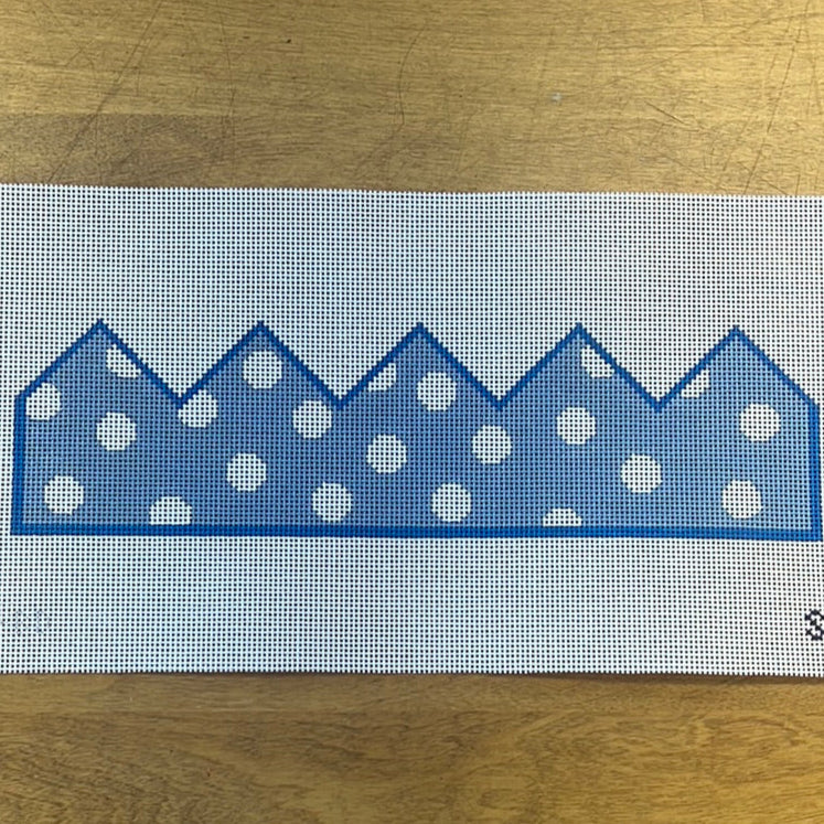 Birthday Crown-Blue Dots