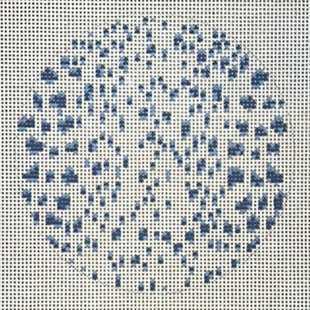 French Dots Round-Navy