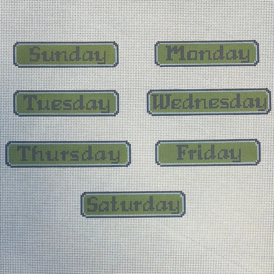 Blue/Green Perpetual Calendar Days