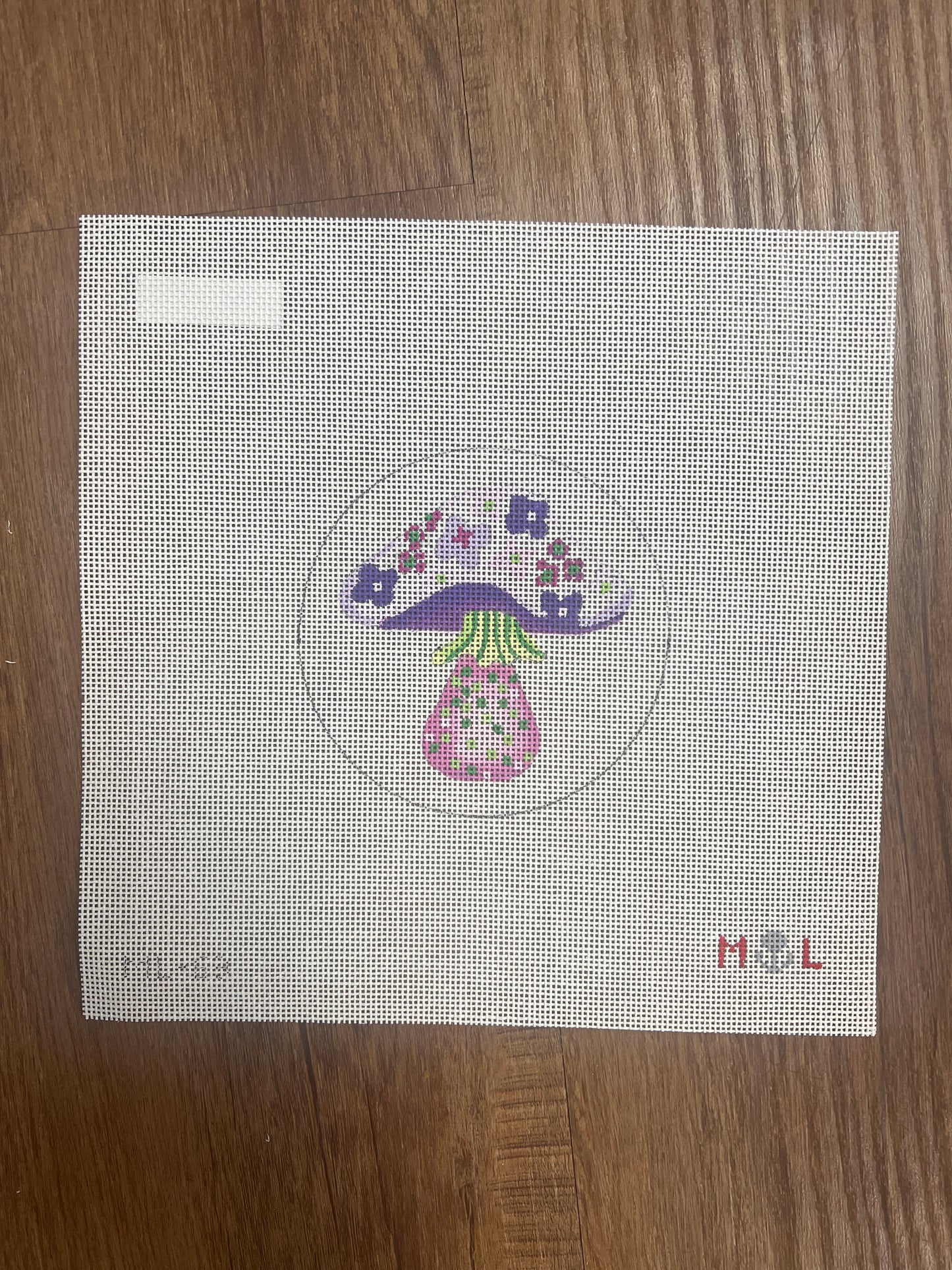 Pink/Purple Polka Dot Mushroom Coaster