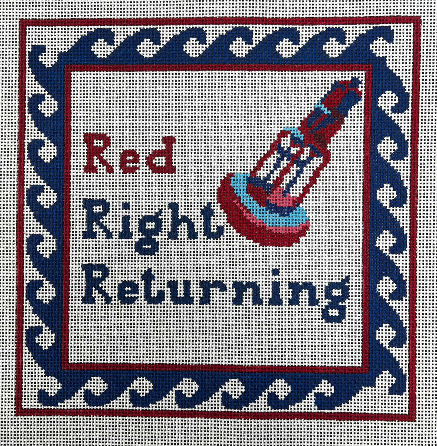 Red, Right, Returning Pillow