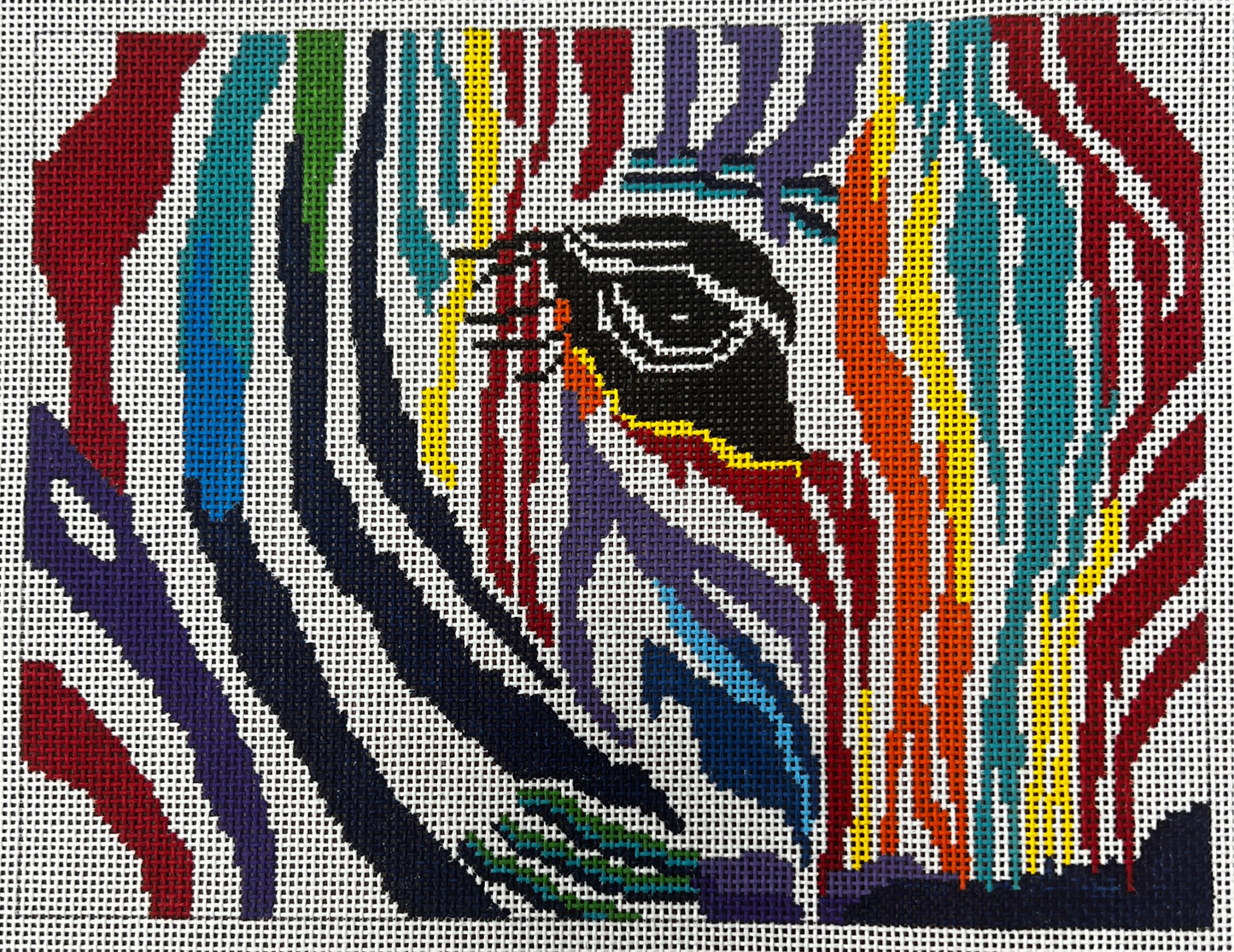 Rainbow Zebra Clutch