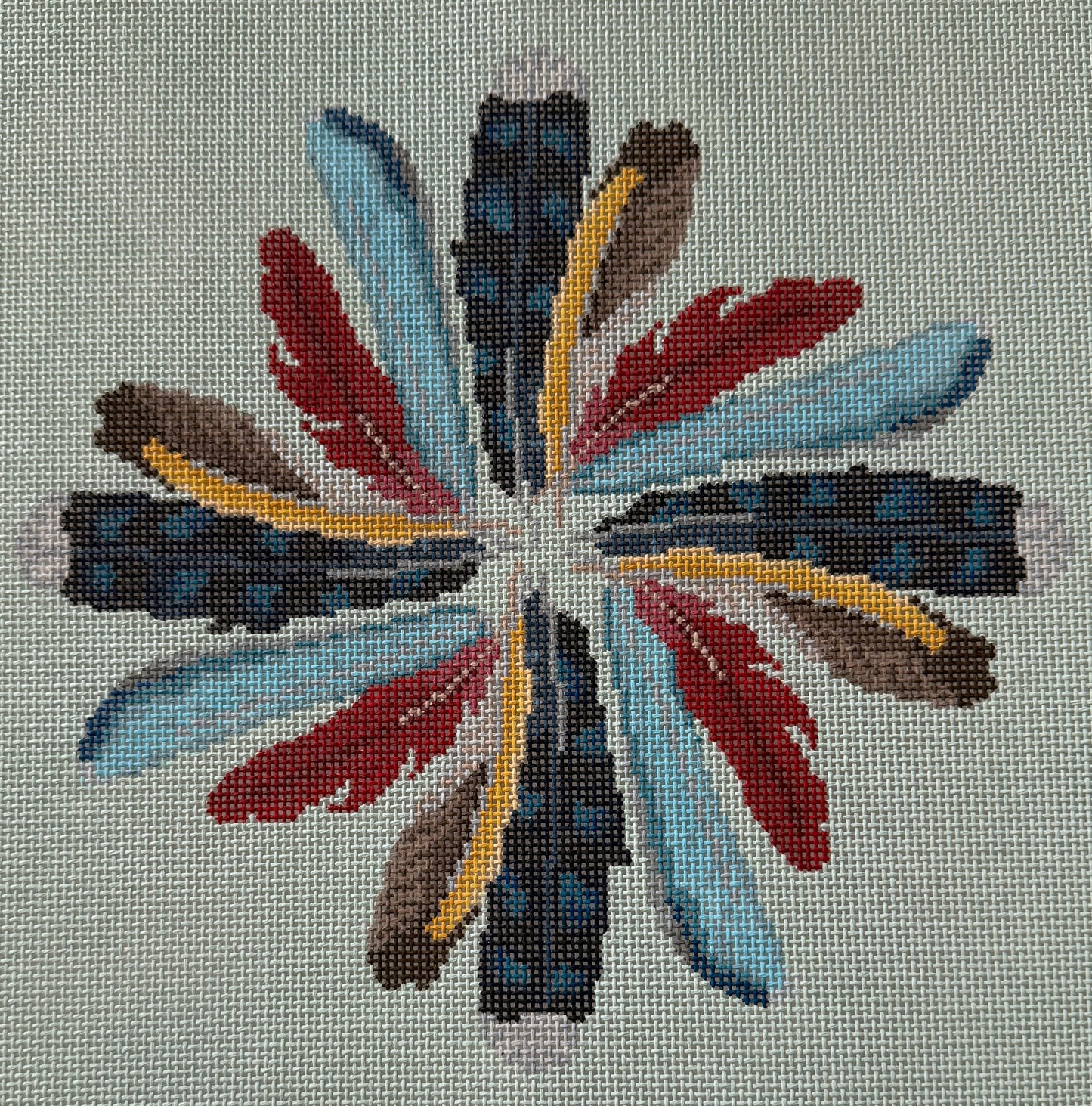 Backyard Feathers Pillow