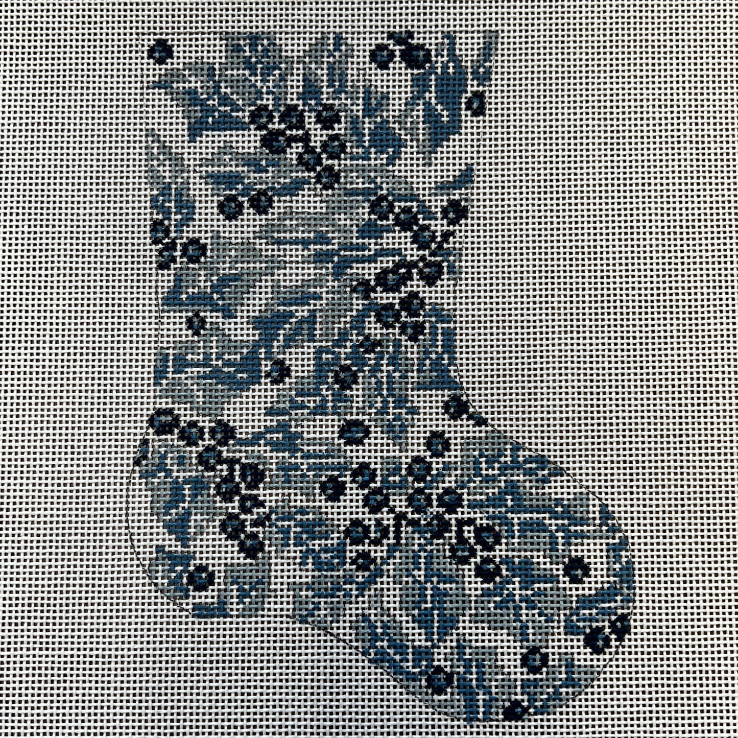 Blue Holly Mini Stocking