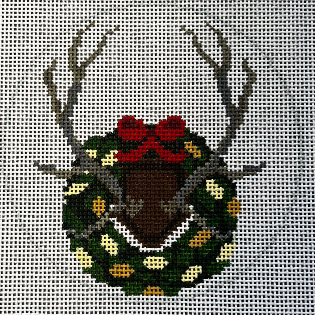 Elk Antlers with Magnolia Wreath