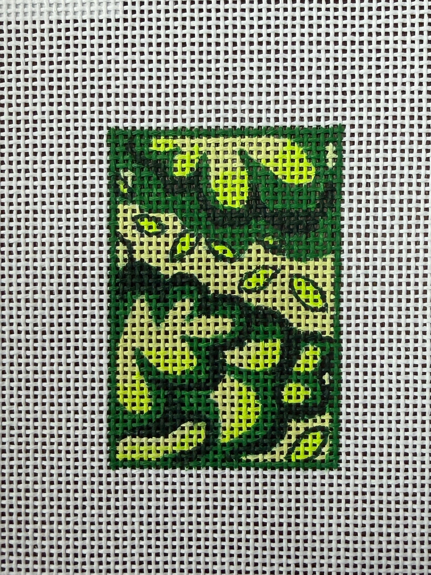Luggage Tag Green Leaves