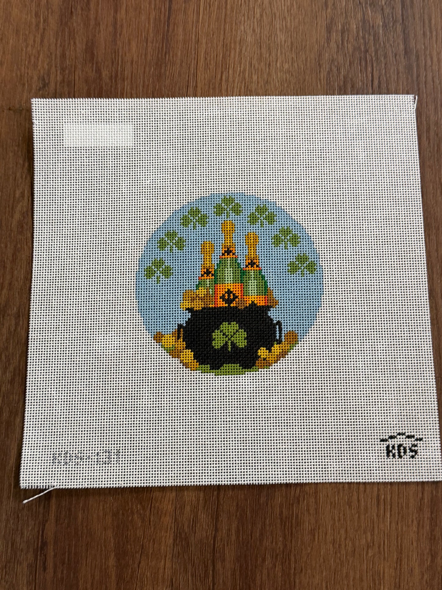 March Champagne Round and stitch guide