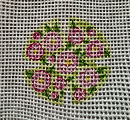 Paris Peonies Round (finishes as a 3D bouquet top to go inside tote)