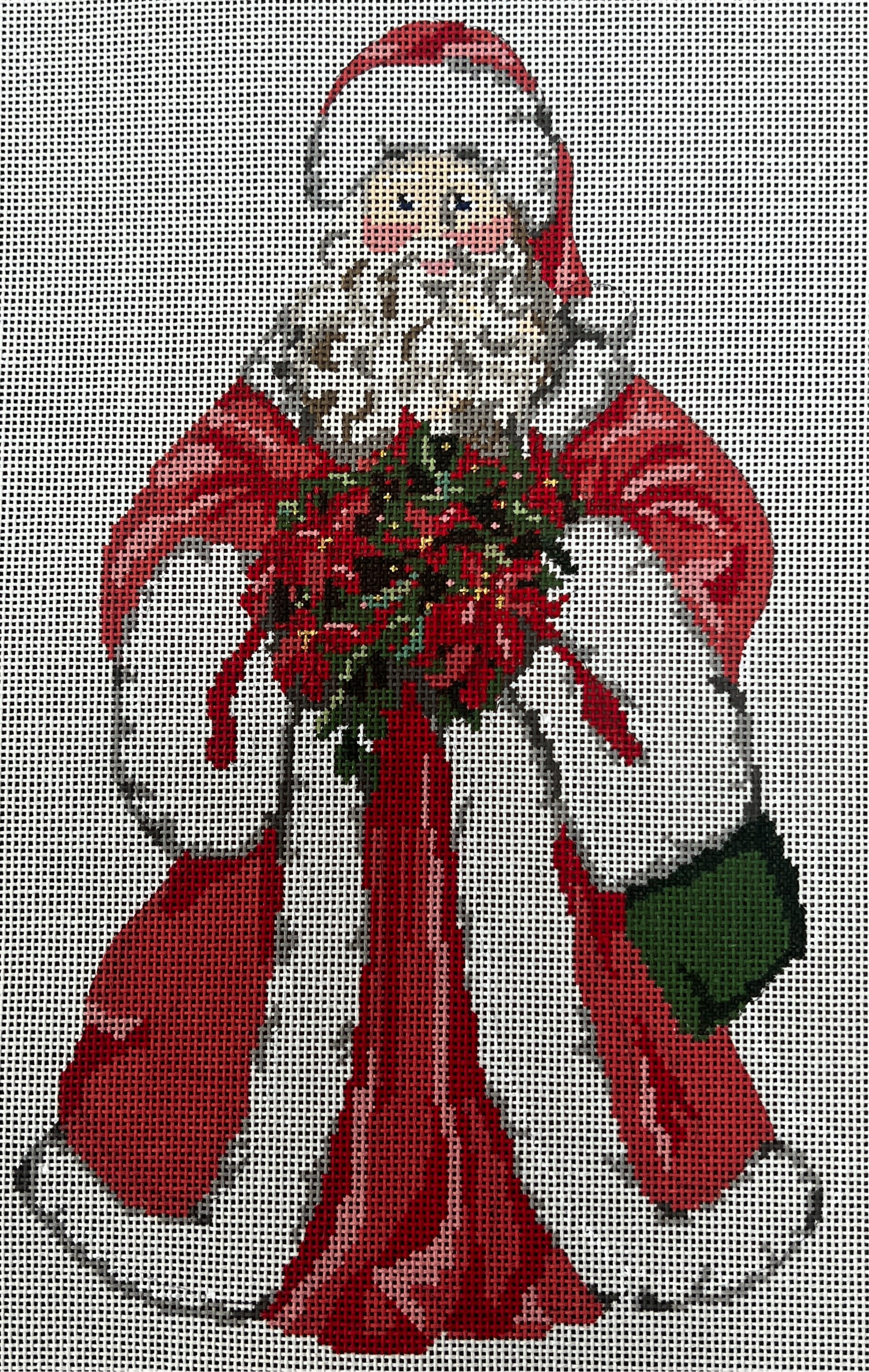 Santa with Poinsetta
