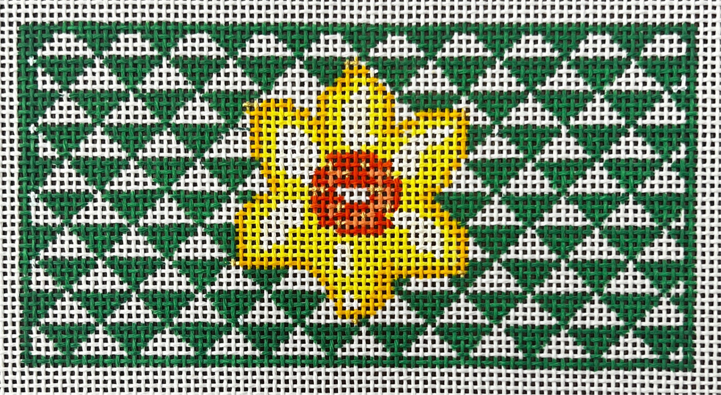 Green Triangle Insert w/ Daffodil