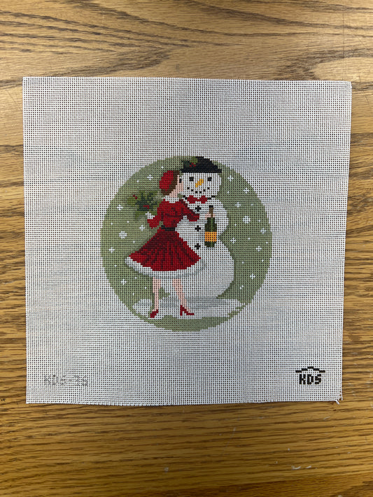 Betty Loves Bubbles #3 (Snowman) Canvas and Stitch Guide