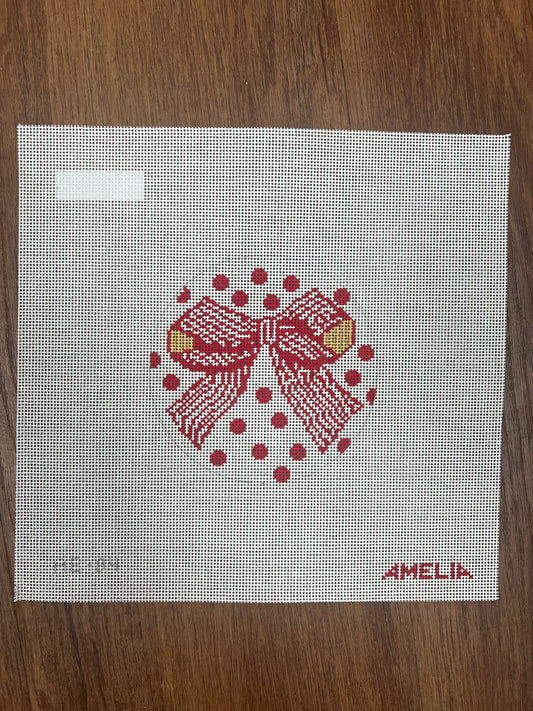 Red Bow with red dots