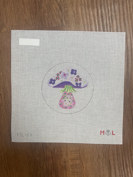 Pink/Purple Polka Dot Mushroom Coaster