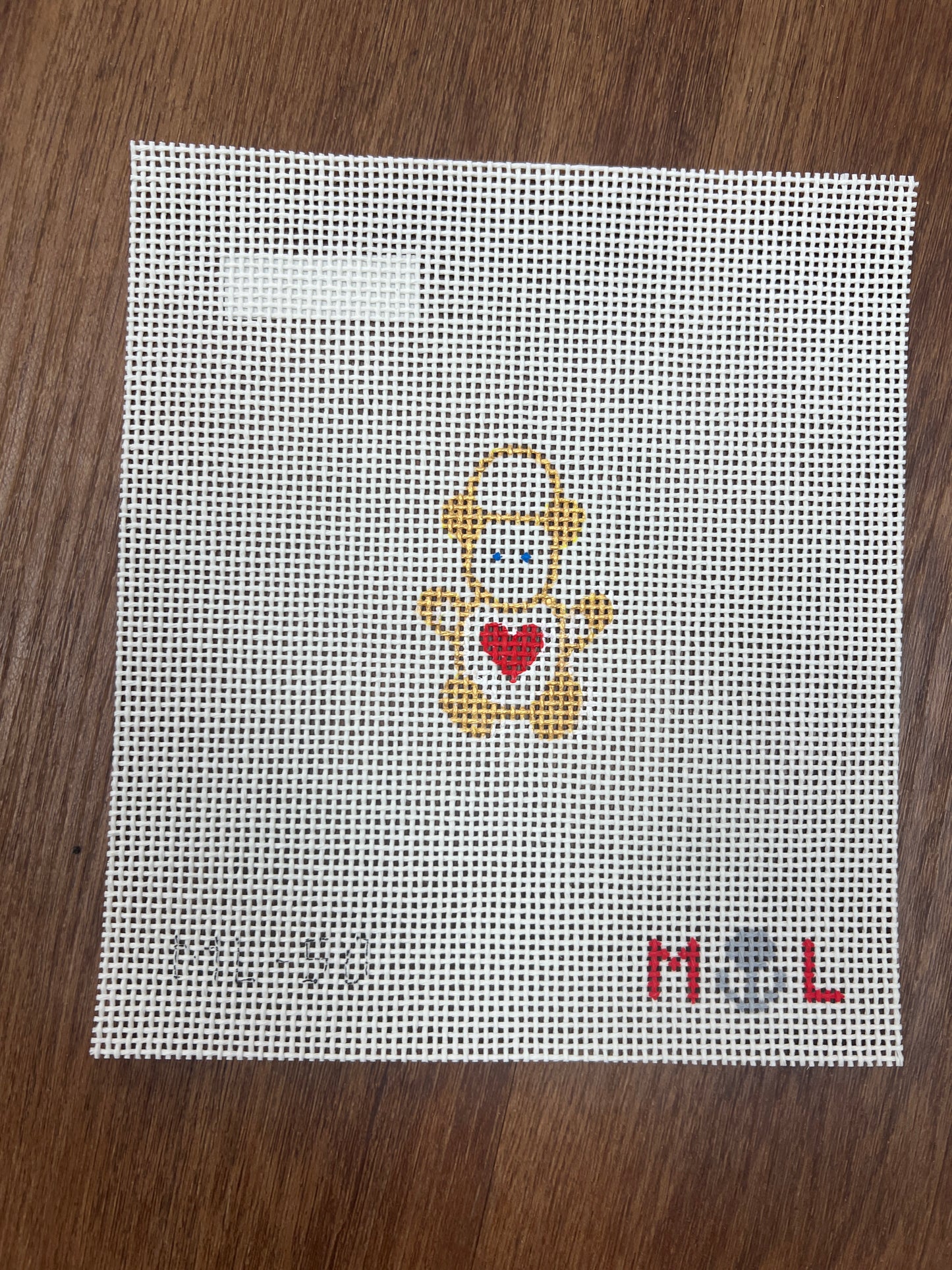 Gold teddy bear bag tag