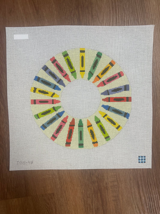 Crayon Round Frame