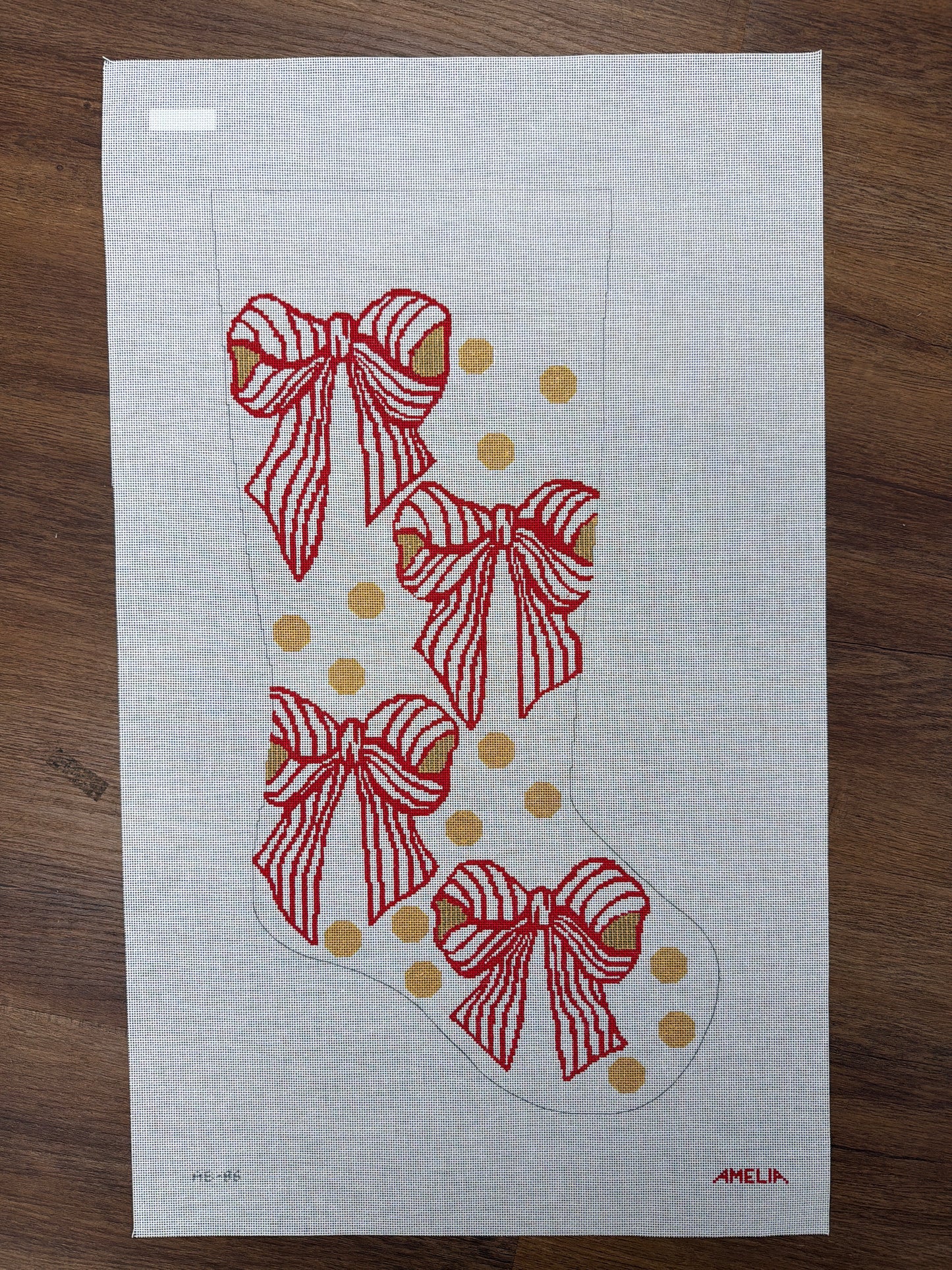 Red Bows & Dots Stocking