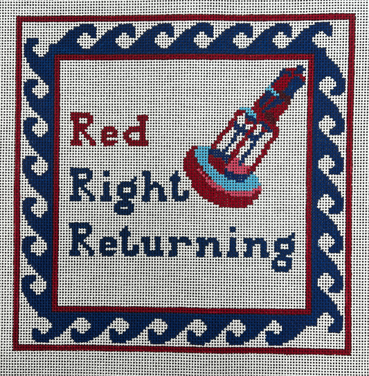 Red, Right, Returning Pillow