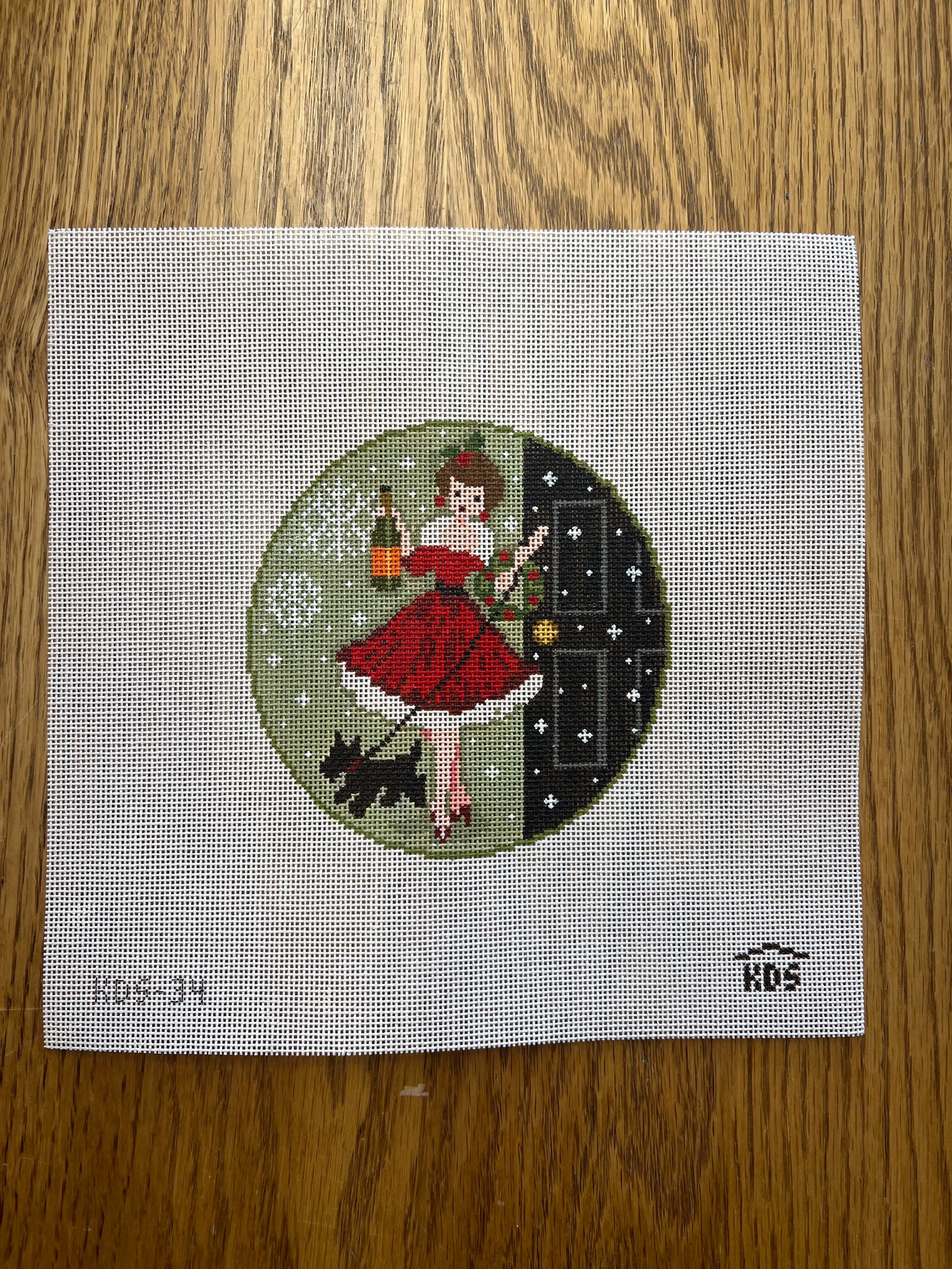 Betty Loves Bubbles #1 (w/scottie) Canvas and Stitch Guide