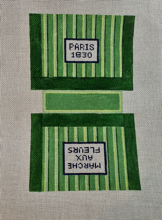 Paris Flower Market Tote (Green) 3D