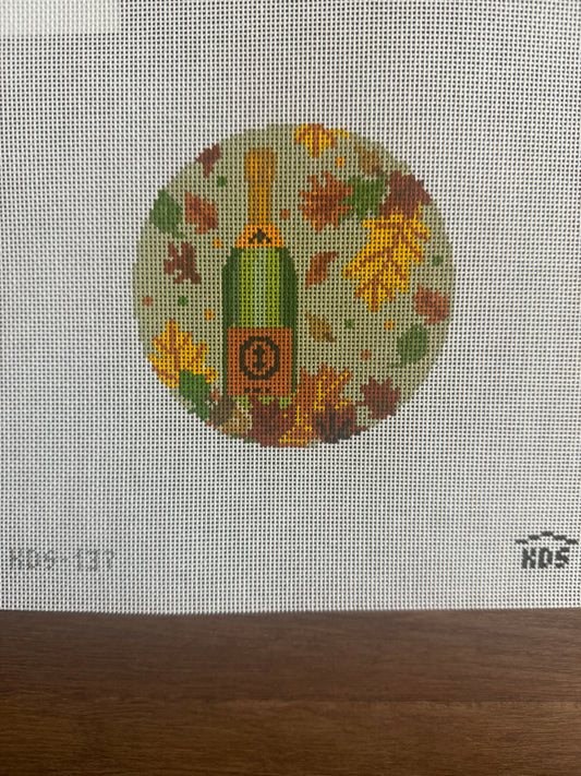 September Champagne Round and stitch guide