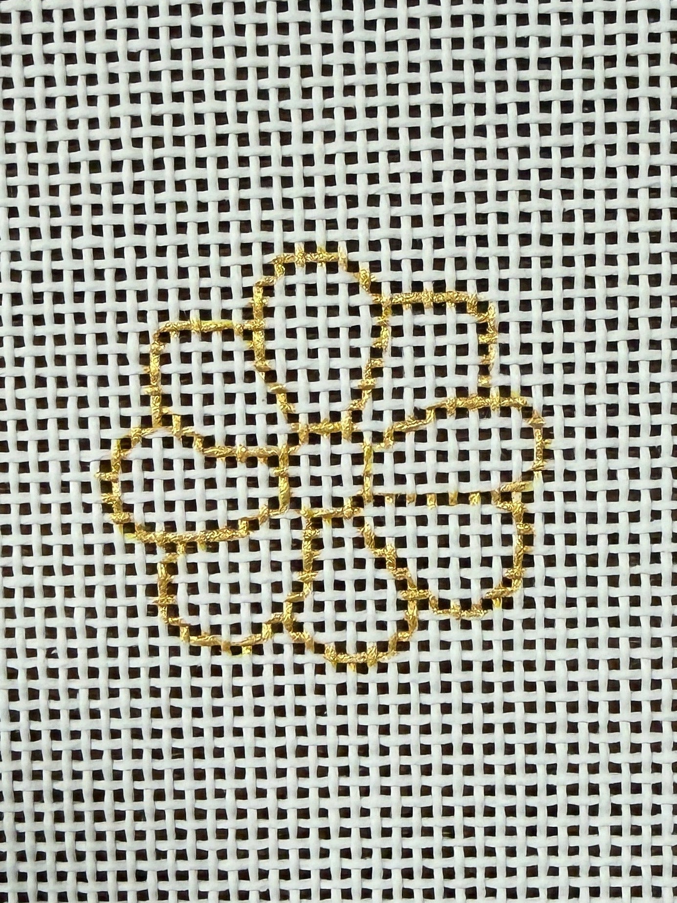 Gold Daisy bag tag