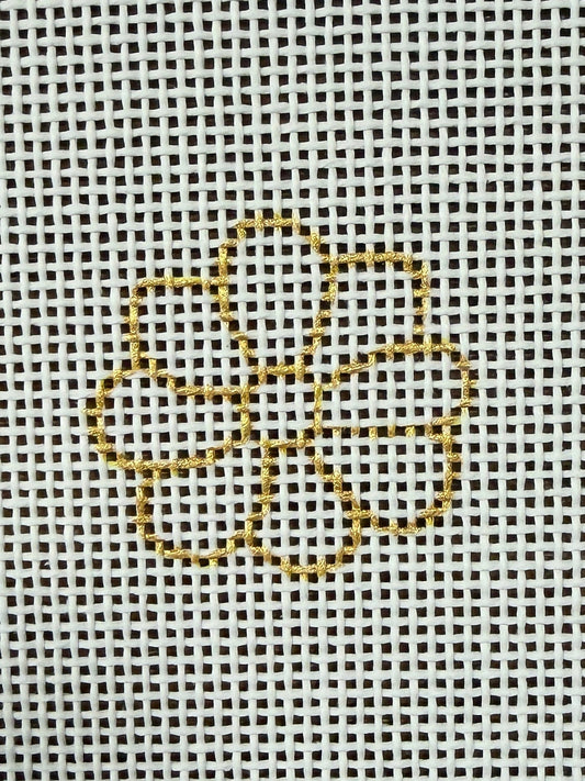 Gold Daisy bag tag