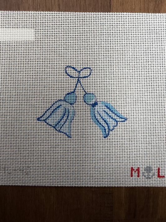 Blue Tassel bag tag