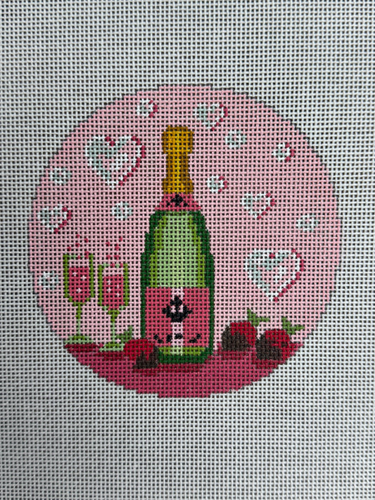 February Champagne Round and stitch guide