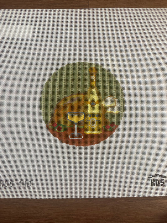November Champagne Round and stitch guide