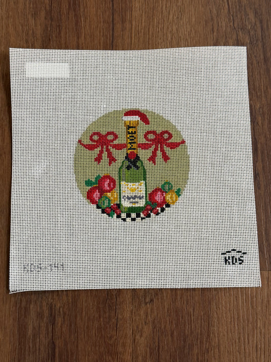 December Champagne Round and stitch guide